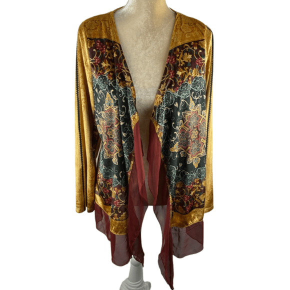Covington women's velvet shrug in topaz or light grey size M - Picture 3 of 6
